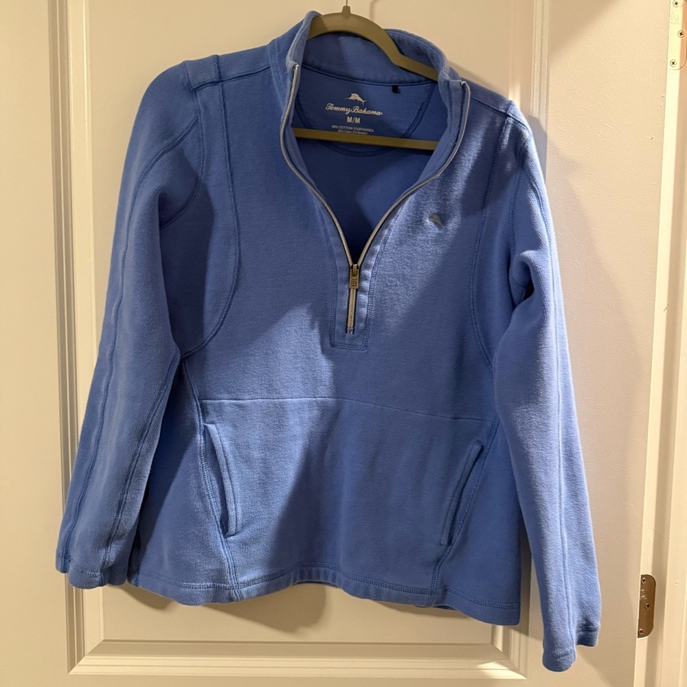Tommy Bahama Light Blue Quarter-Zip Sweatshirt